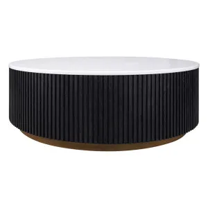Mason Round Coffee Table - Large Black by Cafe Lighting and Living, a Coffee Table for sale on Style Sourcebook