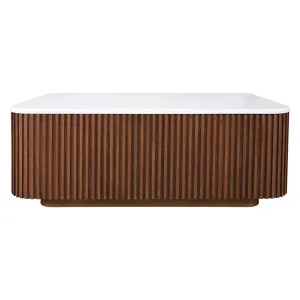Mason Rectangle Coffee Table - Walnut by Cafe Lighting and Living, a Coffee Table for sale on Style Sourcebook