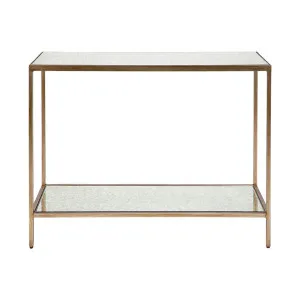 Cocktail Mirrored Console Table - Small Antique Gold by Cafe Lighting and Living, a Console Table for sale on Style Sourcebook