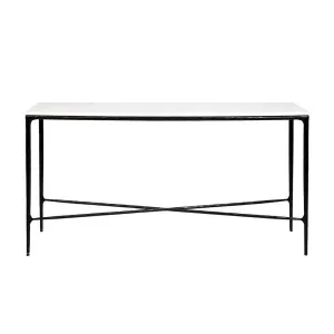 Heston Marble Console Table - Medium Black by Cafe Lighting and Living, a Console Table for sale on Style Sourcebook