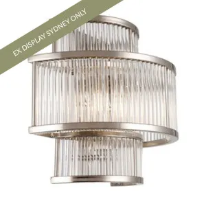 Fontaine Wall Sconce - Nickel - OUTLET NSW by CAFE Lighting & Living, a Wall Lighting for sale on Style Sourcebook