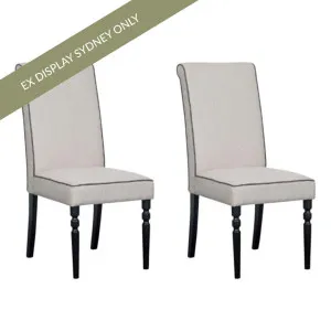 Elaine Dining Chair Set of 2 - Warm Grey - OUTLET NSW by Cafe Lighting and Living, a Dining Chairs for sale on Style Sourcebook