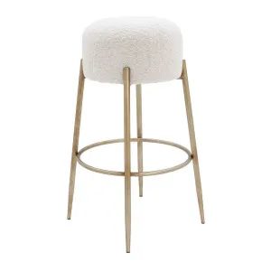 Nino Kitchen Stool - White Boucle by Cafe Lighting and Living, a Bar Stools for sale on Style Sourcebook