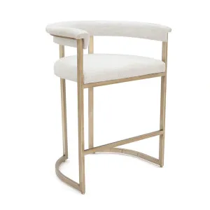 Dino Kitchen Stool - Natural Linen by Cafe Lighting and Living, a Bar Stools for sale on Style Sourcebook