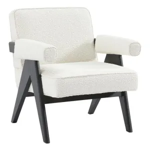 Ambrose Arm Chair - White Boucle by Cafe Lighting and Living, a Chairs for sale on Style Sourcebook