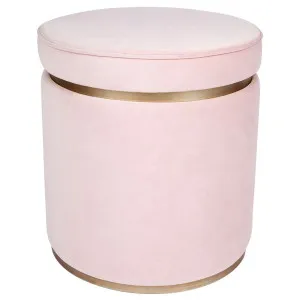Totti Storage Stool - Blush Velvet by Cafe Lighting and Living, a Ottomans for sale on Style Sourcebook