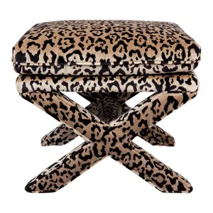 Candace Stool - Leopard Chenille by Cafe Lighting and Living, a Ottomans for sale on Style Sourcebook