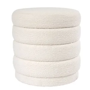 Demi Stool - White Boucle by Cafe Lighting and Living, a Ottomans for sale on Style Sourcebook