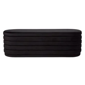 Demi Storage Bench Ottoman - Black Velvet by Cafe Lighting and Living, a Ottomans for sale on Style Sourcebook
