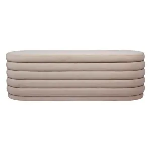 Demi Storage Bench Ottoman - Nude Velvet by Cafe Lighting and Living, a Ottomans for sale on Style Sourcebook