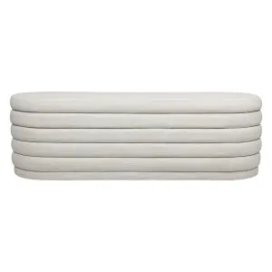 Demi Storage Bench Ottoman - Off White Linen by Cafe Lighting and Living, a Ottomans for sale on Style Sourcebook