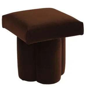 Ace Stool - Dark Chocolate Velvet by Cafe Lighting and Living, a Ottomans for sale on Style Sourcebook