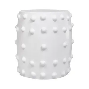 Otto Concrete Stool - White by Cafe Lighting and Living, a Ottomans for sale on Style Sourcebook