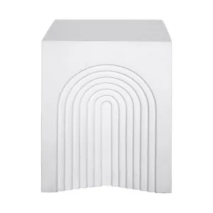 Arc Concrete Stool - White by Cafe Lighting and Living, a Ottomans for sale on Style Sourcebook