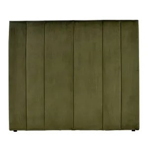 Soho Queen Bedhead - Olive Velvet by Cafe Lighting and Living, a Bed Heads for sale on Style Sourcebook