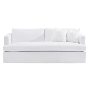Birkshire 3 Seater Slip Cover Sofa - White Linen by Cafe Lighting and Living, a Sofas for sale on Style Sourcebook