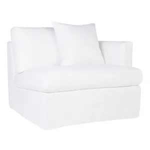 Birkshire Slip Cover Right Arm Facing Seat  - White Linen by Cafe Lighting and Living, a Sofas for sale on Style Sourcebook