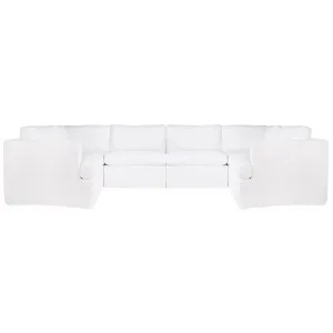 Birkshire Slip Cover Modular Sofa - White Linen Option 5 by Cafe Lighting and Living, a Sofas for sale on Style Sourcebook