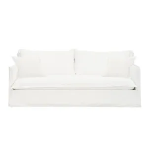 Cove 3 Seater Slip Cover Sofa - White Linen by Cafe Lighting and Living, a Sofas for sale on Style Sourcebook