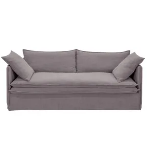 Palm Beach 3 Seater Slip Cover Sofa - Slate Grey Linen by Cafe Lighting and Living, a Sofas for sale on Style Sourcebook