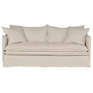 Palm Beach 3 Seater Slip Cover Sofa - Natural Linen by Cafe Lighting and Living, a Sofas for sale on Style Sourcebook