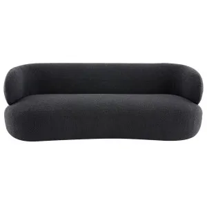 Greenwich 3 Seater Sofa - Black Onyx Boucle by Cafe Lighting and Living, a Sofas for sale on Style Sourcebook