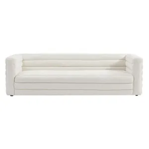 Colorado 3 Seater Sofa - White Boucle by Cafe Lighting and Living, a Sofas for sale on Style Sourcebook
