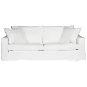 Bungalow 3 Seater Slip Cover Sofa - White Cotton by Cafe Lighting and Living, a Sofas for sale on Style Sourcebook