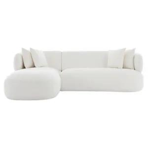 Greenwich 3 Seater Sofa w Left Chaise - Ivory Chenille by Cafe Lighting and Living, a Sofas for sale on Style Sourcebook