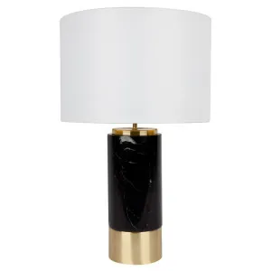 Paola Marble Table Lamp - Black w White Shade by Cafe Lighting and Living, a Table & Bedside Lamps for sale on Style Sourcebook