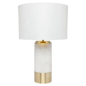 Paola Marble Table Lamp - White w White Shade by Cafe Lighting and Living, a Table & Bedside Lamps for sale on Style Sourcebook