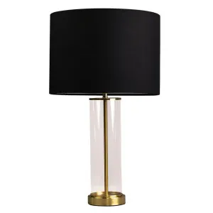 East Side Table Lamp - Brass w Black Shade by Cafe Lighting and Living, a Table & Bedside Lamps for sale on Style Sourcebook