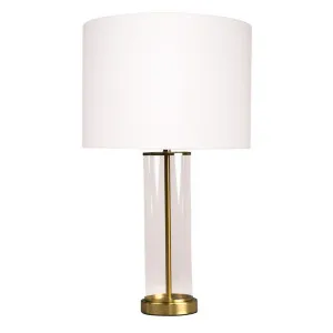 East Side Table Lamp - Brass w White Shade by Cafe Lighting and Living, a Table & Bedside Lamps for sale on Style Sourcebook