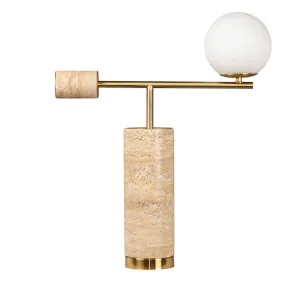 Zamora Travertine Table Lamp by Cafe Lighting and Living, a Table & Bedside Lamps for sale on Style Sourcebook