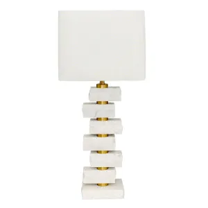 Hamburg Marble Table Lamp - White by Cafe Lighting and Living, a Table & Bedside Lamps for sale on Style Sourcebook