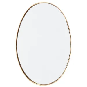 Lucille Oval Wall Mirror - Gold Leaf by Cafe Lighting and Living, a Mirrors for sale on Style Sourcebook