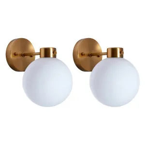 Dylan Wall Sconce Set of 2 - Brass by Cafe Lighting and Living, a Wall Lighting for sale on Style Sourcebook