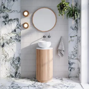 Ingrain Round Fluted Powder Room Vanity 400mm by Ingrain, a Vanities for sale on Style Sourcebook