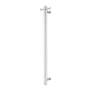Nero Mecca 240V Single Vertical Heated Towel Rail Brushed Nickel by Nero Tapware, a Towel Rails for sale on Style Sourcebook