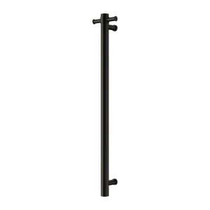Nero Mecca 240V Single Vertical Heated Towel Rail Matte Black by Nero Tapware, a Towel Rails for sale on Style Sourcebook