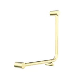Nero Mecca Care 32mm Ambulant 90 Degree Bent Tube 450x450mm Brushed Gold by Nero Tapware, a Towel Rails for sale on Style Sourcebook