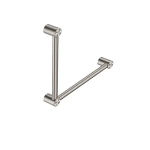 Nero Mecca Care 32mm Ambulant Toilet Grab Rail 90 Degree 450x450mm Brushed Nickel by Nero Tapware, a Towel Rails for sale on Style Sourcebook