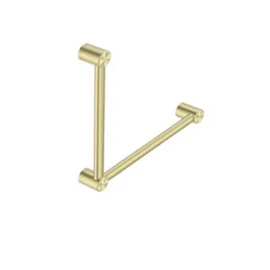 Nero Mecca Care 32mm Ambulant Toilet Grab Rail 90 Degree 450x450mm Brushed Gold by Nero Tapware, a Towel Rails for sale on Style Sourcebook