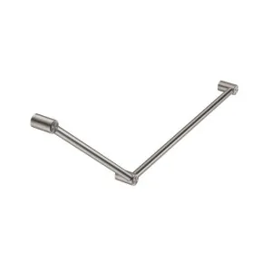 Nero Mecca Care 32mm DDA Grab Rail Set 45 Degree 750x900mm Brushed Nickel by Nero Tapware, a Towel Rails for sale on Style Sourcebook