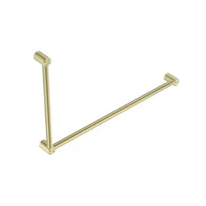 Nero Mecca Care 32mm DDA Grab Rail Set 90 Degree 600x1000mm Brushed Gold by Nero Tapware, a Towel Rails for sale on Style Sourcebook