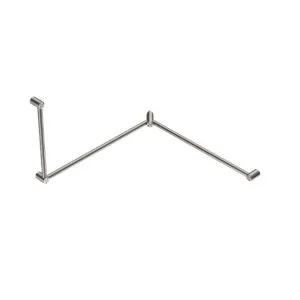 Nero Mecca Care 32mm DDA Toilet Grab Rail Set 90 Degree Continuous 600x1065x1025mm Brushed Nickel by Nero Tapware, a Towel Rails for sale on Style Sourcebook