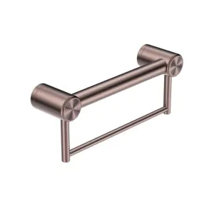 Nero Mecca Care 32mm Grab Rail With Towel Holder 300mm Brushed Bronze by Nero Tapware, a Towel Rails for sale on Style Sourcebook