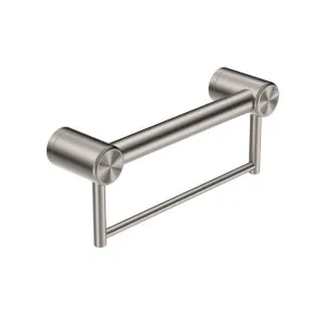 Nero Mecca Care 32mm Grab Rail With Towel Holder 300mm Brushed Nickel by Nero Tapware, a Towel Rails for sale on Style Sourcebook