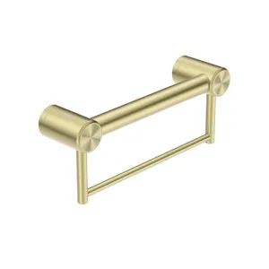 Nero Mecca Care 32mm Grab Rail With Towel Holder 300mm Brushed Gold by Nero Tapware, a Towel Rails for sale on Style Sourcebook