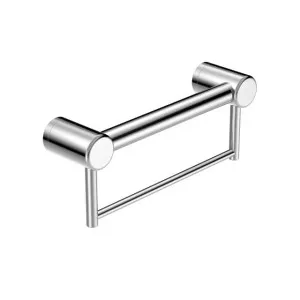 Nero Mecca Care 32mm Grab Rail With Towel Holder 300mm Chrome by Nero Tapware, a Towel Rails for sale on Style Sourcebook